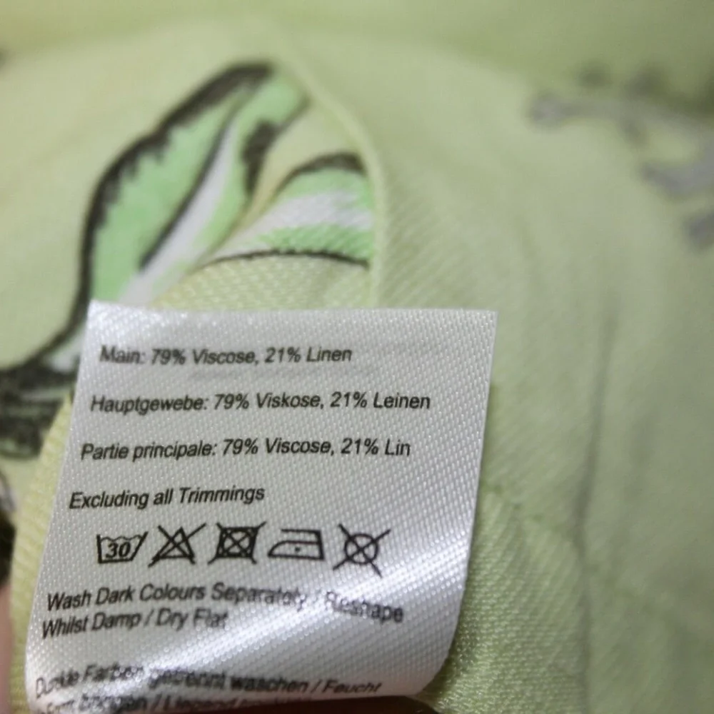 NWT Joules Floral Shift Tunic Dress Linen Blend Green Pink Short Sleeve HW6455 - Picture 8 of 9